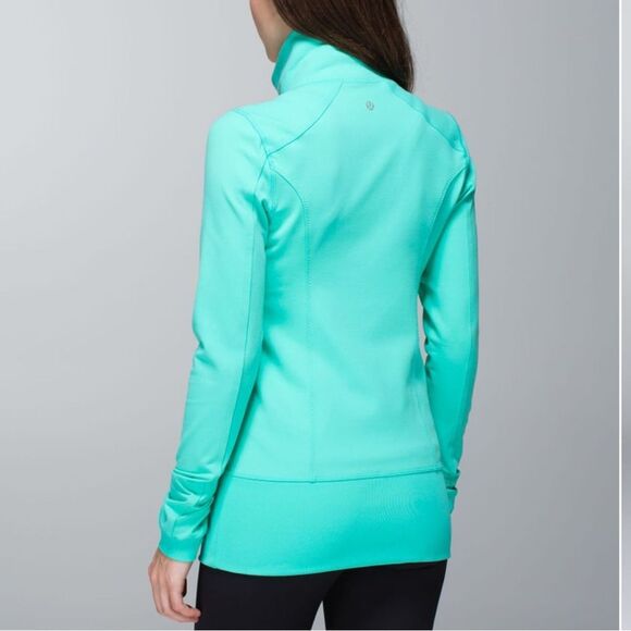 Lululemon Athletica Nice Asana Jacket Bali Breeze Long Sleeve Full Zip Womens 8 - Picture 10 of 11